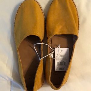 Women’s yellow loafers